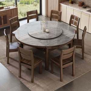 Solid <b>Wood</b> <b>Dining</b> <b>Table</b> And Chair Set 6 Piece <b>Extendable</b> For <b>Dining</b> Room - Product Image 2