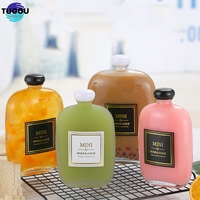 Bouteille en verre dépoli transparente de 8, 16 oz, 250, 500 ml pour lait, jus, vin, avec couvercle en forme de champignon – Vente en gros, best-seller