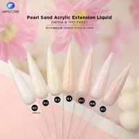 HEMA & TPO FREE Gel Acrylique Liquide BIAB en Bouteille pour Extension d'Ongles, Effet Sable Perlé, Étiquette Privée, Gel Acrylique Nude Pailleté pour Ongles