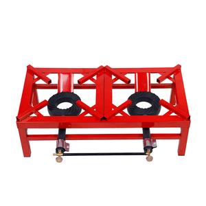 Estufa de Gas Portátil de Doble Quemador para Exteriores, Hierro Fundido y Acero KSGB22, Uso Comercial, Residencial y para Camping - Product Image 1