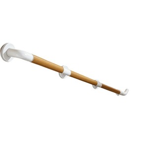 Bathroom <b>Grab</b> <b>Bar</b> L-Shaped Aluminum Alloy Anti-Slip Wood Grain 8808 For Elderly Safety Handrail - Product Image 4