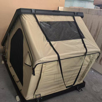 Abri pop-up rigide en aluminium avec tapis anti-condensation et tente de toit de voiture en toile bloquée par les UV