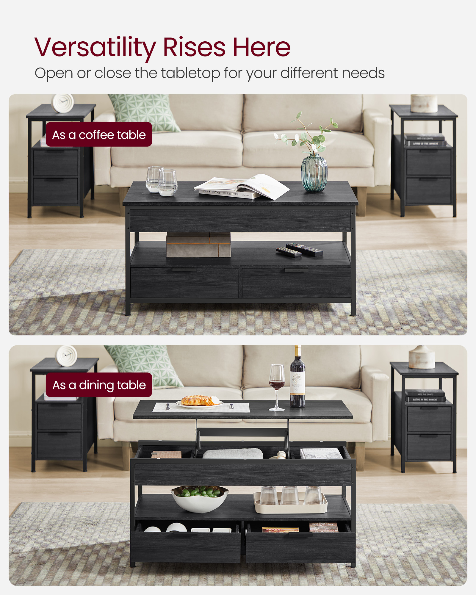 table for living room 100x100 cm