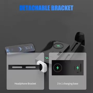 Mới Nhất Bền Phong Cách 3-Trong-1 Sạc Không Dây Đứng Đồng Hồ Thông Minh Quản Lý Cáp Điện Thoại Sạc Trạm Sạc Nhanh Tính Năng - Product Image 4