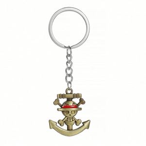 Accessoires de sac rétro One Piece : Pendentif chapeau Luffy Ace, Collier avec affiche de recherche Barbe Blanche, Porte-clés en métal - Product Image 5
