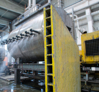 Plateforme de grillage en PRV résistant aux produits chimiques, panneaux de grillage en fibre de verre pour les eaux usées de galvanoplastie