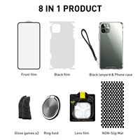 RTS Drop Shipping Heybingo Explosion-preuve 8 dans 1 Film Pour iPhone 13 D30 Tampon Téléphone Protecteur D'écran costume