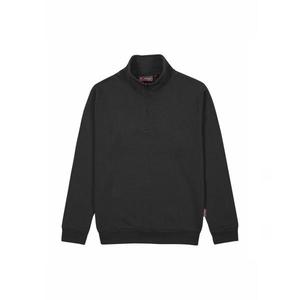 U-POWER - CY295BC-XL Brushed polycotton half-<b>zip</b> sweatshirt TAUTRA <b>Black</b> Carbon (25 pcs.) - EAN 8033546539422 WORK <b>HOODIES</b> - Product Image 1