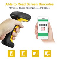 NETUM Lector de código de barras 2D 1D inalámbrico 2600mAh Protección contra caídas Choque a prueba de polvo Manos libres para Windows Mac Android iOS