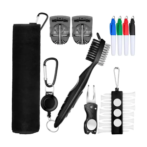 Kit d'accessoires de golf personnalisé comprenant serviette, stylo, marqueur de ligne, outil de réparation, brosse, porte-tee et accessoires de golf pour cadeaux - Product Image 4