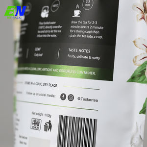 ถุงชาพิมพ์ลายตามสั่ง ถุงโดយแพ็คแบบออร์แกนิกพร้อมหน้าต่าง ถุงซิปกระดาษคราฟท์เคลือบฟอยล์ - Product Image 6