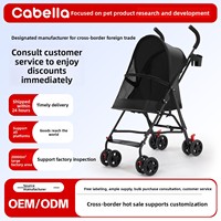 Poussette pour animaux de compagnie en métal légère, pliable, portable pour l'extérieur, pour petits chiens et chats, livraison directe transfrontalière, modèle à conception détachable