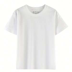 เสื้อยืดเด็กผ้าฝ้าย 200 กรัม แบบยูนิเซ็กซ์ ผ้าถัก 100% ระบายอากาศได้ดี พิมพ์โลโก้ส่วนตัว สำหรับโรงเรียน/ศูนย์รับเลี้ยงเด็ก - Product Image 1