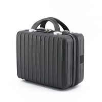 Sacs cosmétiques portables écologiques en gros avec fermeture éclair, mini trousse de maquillage rigide en ABS de 14 pouces pour bagages