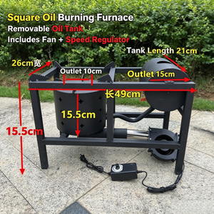 Cuisinière à huile usagée avec support <span class=keywords><strong>wok</strong></span> de 70 cm et sortie de flamme de 10 cm pour les opérations de cuisson en restaurant, usine et cantine - Product Image 3