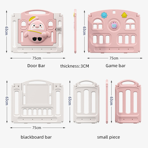 <span class=keywords><strong>Corralito</strong></span> Moderno Económico para Interiores y Exteriores, Combinación de Valla de Plástico HDPE con Tobogán y Columpio para Bebés y Niños Pequeños - Product Image 4