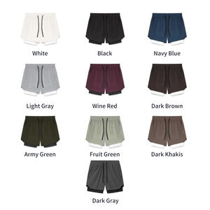 Biểu Tượng Tùy Chỉnh Người Đàn Ông Của Mồ Hôi Wicking Thoáng Khí Chạy Bộ Quần <span class=keywords><strong>Short</strong></span> Trọng Lượng Nhẹ Dây Kéo Nhanh Chóng Khô Hai Lớp Phòng Tập Thể Dục Quần <span class=keywords><strong>Short</strong></span> Với Túi - Product Image 2