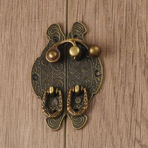 Serrure de meuble en alliage de zinc, style chinois, bronze antique, doré, sans clé, durable, pour boîte en bois - Product Image 4