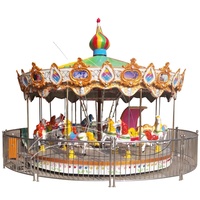 Manèges mécaniques en fibre de verre de parc d'attractions à bas prix manèges à cheval carrousel rotatif pour enfants à vendre