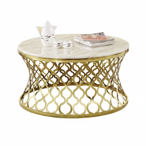 โต๊ะกลางทำจากหินอ่อนมีขาตั้งด้านบนสุดหรูของตกแต่งบ้านเฟอร์นิเจอร์โต๊ะกาแฟห้องวาดภาพขายดี - Product Image 1