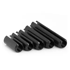 Yüksek kaliteli elastik Cotter Pin konumlandırma bahar silindirik Pin içi boş Pin Gb879 çelik siyah