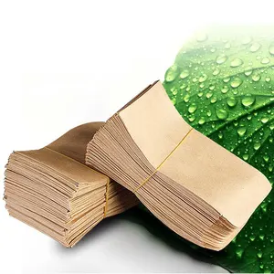 Özel Logo Kraft kağıt kahverengi tohum çanta izolasyon çuval tohum ambalaj koruyucu dikey el yapımı kağıt zarf