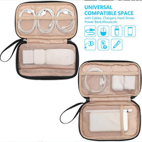 Sac organisateur de câble numérique matelassé accessoires de voyage pochette de rangement chargeur support pour écouteurs Gadget Portable sac de câbles matelassés