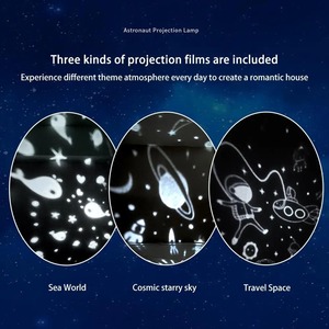 Proyector de Estrellas LED de Astronauta, Lámpara Nocturna con Rotación de 360 Grados, Carga USB, Música, Regalo para Niños y Bebés, Decoración para Dormitorio y Hogar - Product Image 3