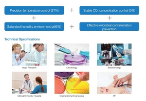 Incubadora de CO2 CHINCAN BIO-150RHP <span class=keywords><strong>Pro</strong></span> con Pantalla Táctil de 7 Pulgadas, 150L, para Laboratorio IVF, con Chaqueta de Aire y 180° de Rotación ℃   Esterilización por Calor - Product Image 4