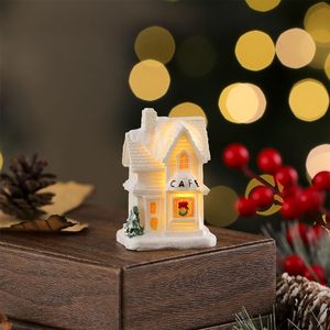 Décoration de Noël 2025, nouvelles maisons blanches de Noël en résine, maison à bulles de Noël avec lumière LED, décoration de maison de Noël - Product Image 2