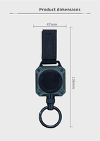 Porte-clés extérieur XXH-P012 rétractable magnétiquement robuste et facile à tirer avec sangle tressée velcro et porte-clés à dégagement rapide