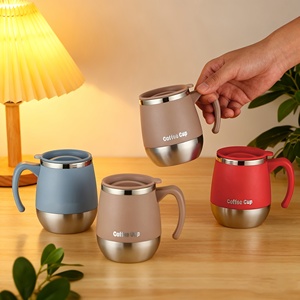 Tazza da <span class=keywords><strong>caffè</strong></span> isolata sottovuoto in acciaio inossidabile da 500 ml, tazza termica a <span class=keywords><strong>doppia</strong></span> <span class=keywords><strong>parete</strong></span> con coperchio per bevande calde e fredde - Product Image 2