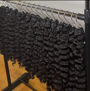 批发生双拉印度头发100% 角质层对齐人发生供体体波生发束供应商 - Product Image 5