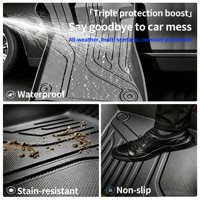 Tapis de sol de voiture écologiques non toxiques en TPE, design enveloppant pour seuil de porte, anti-usure, motif géométrique