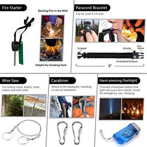 Kits de Supervivencia para Clima Frío en el Bosque, Contienen Sopladores de Fuego, Equipo de Madera, Kit de Primeros Auxilios Profesional - Product Image 5
