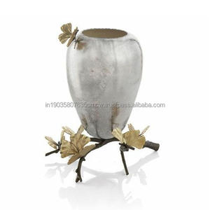 Vase à fleurs moderne en laiton fait main avec logo et couleurs personnalisés – Vase de table haut de gamme pour mariage – Prix de gros avantageux - Product Image 3