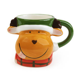 Juego <span class=keywords><strong>de</strong></span> Tazas <span class=keywords><strong>de</strong></span> Cerámica 3D Creativas para las Fiestas, con Diseño <span class=keywords><strong>de</strong></span> Muñeco <span class=keywords><strong>de</strong></span> Nieve, Papá Noel, Pingüino y <span class=keywords><strong>Reno</strong></span>, para el Hogar y la Cocina - Product Image 1