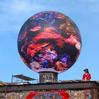 Display LED Sferico Personalizzato su Larga Scala per Esterni, Sfera Video su Misura, Globo LED Resistente alle Intemperie per Monumenti Cittadini e Pubblicità