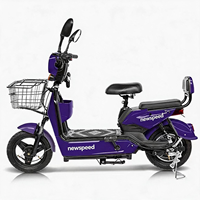 Scooter électrique à 2 roues pas cher, vélo électrique de ville 48V 350W pour adultes, batterie non incluse