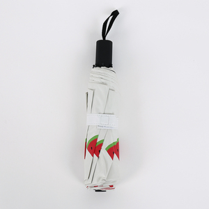 <span class=keywords><strong>Parapluie</strong></span> <span class=keywords><strong>traditionnel</strong></span> <span class=keywords><strong>japonais</strong></span> à ouverture automatique, 3 plis, noir, anti-UV, motif pastèque imprimé, en pongee, pour l'été et les voyages - Product Image 5