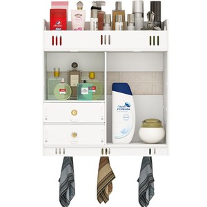 Mueble de <span class=keywords><strong>Baño</strong></span> para Montar en la Pared, Mueble de Almacenamiento para Sobre el Inodoro, Mueble de Pared Estrecho para <span class=keywords><strong>Baño</strong></span> con Puertas y Estante - Product Image 4