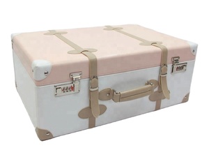 Cajas de maletero decorativas de piel sintética modernas <span class=keywords><strong>Maletas</strong></span> de almacenamiento de combinación de colores agradables - Product Image 4