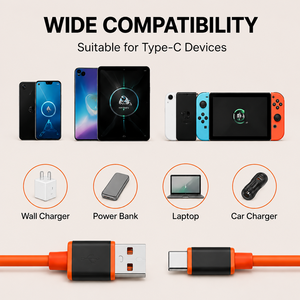 Cable <span class=keywords><strong>Tipo</strong></span> <span class=keywords><strong>C</strong></span> de Carga Rápida de 1M, Cable USB-<span class=keywords><strong>C</strong></span> Super <span class=keywords><strong>Cargador</strong></span> con Sincronización de Datos para <span class=keywords><strong>Huawei</strong></span> P40 <span class=keywords><strong>P30</strong></span> <span class=keywords><strong>Pro</strong></span> Redmi Note 10 Samsung - Product Image 4