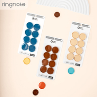Disques en plastique RINGNOTE 32 mm (1,25 pouce) – Lot de 8 anneaux de reliure colorés et tendance pour carnet, journal, album en cuir à feuilles mobiles