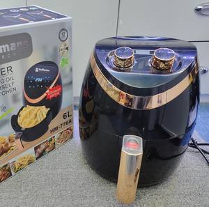 Friteuse à <span class=keywords><strong>air</strong></span> Hoffmans Easy Clean antiadhésive 6L 2400W avec cuve amovible, faible bruit, pour une cuisine saine, appareil de cuisine électrique - Product Image 1