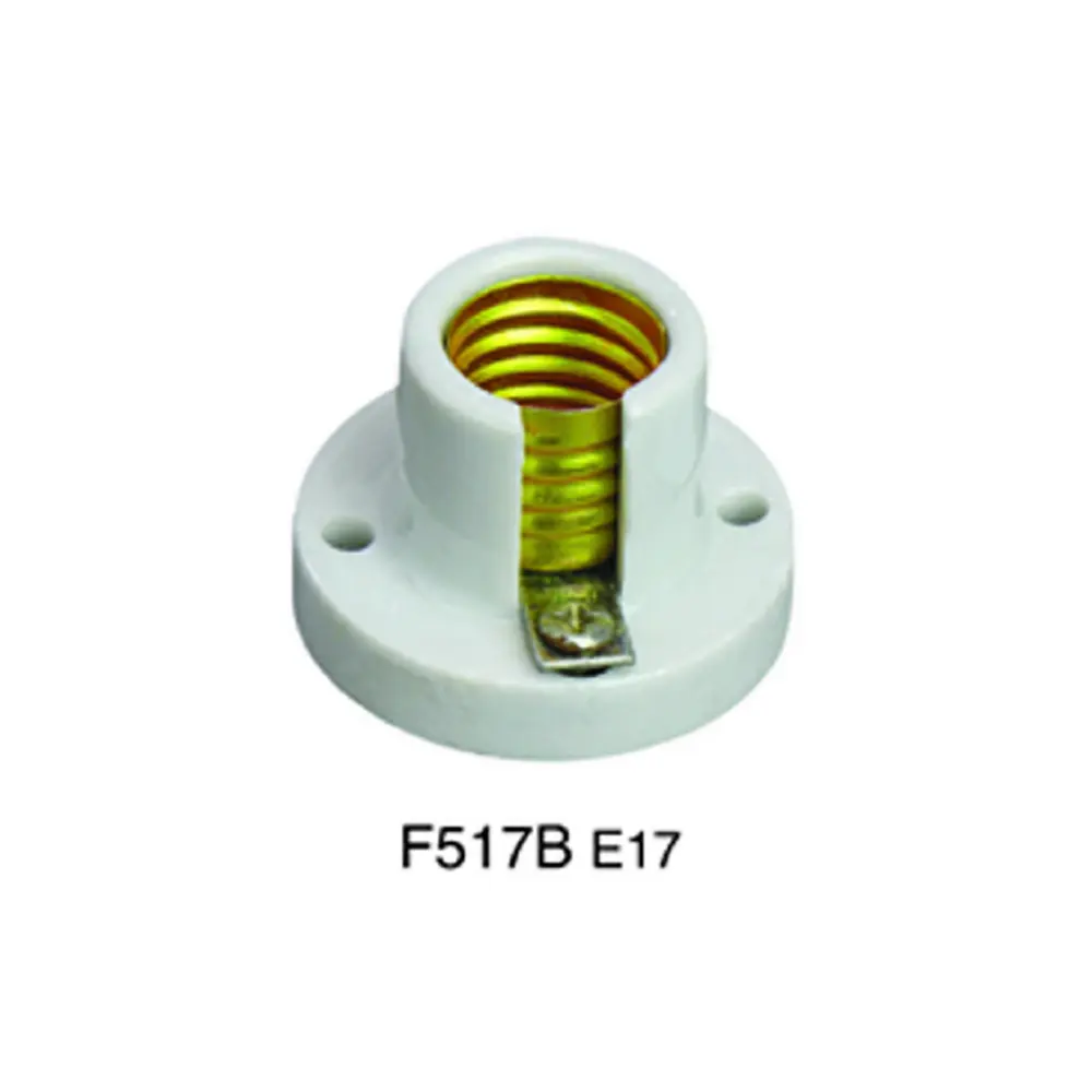 E17 suporte de lâmpada de porcelana e14, suporte de lâmpada e10 e12 de cerâmica