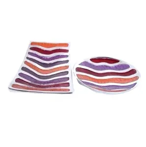 Tazón para Servir Ensaladas de Metal Esmaltado de Aluminio Fundido de Alta Calidad, Apto para Alimentos, Venta al por Mayor, También Disponible con Bandejas, Decoración del Hogar - Product Image 1