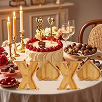 Plateau de service XOXO en bambou pour la Saint-Valentin, plateau à fromage pour aliments cuisinés, écologique, portable, pour salon, bonbons, biscuits, fête de famille