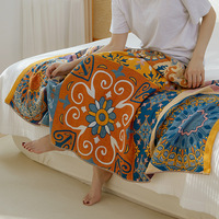 Serviette de bain en gaze jacquard 80*150 cm, usage domestique, en pur coton, absorbante, séchage rapide, anti-peluchage, convient aux adultes, printemps