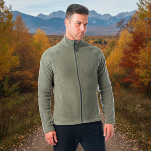 TIVO pile Polartec uomo leggero antivento impermeabile Outdoor abbigliamento Casual cappuccio con chiusura a cerniera per la stagione autunnale - Product Image 3